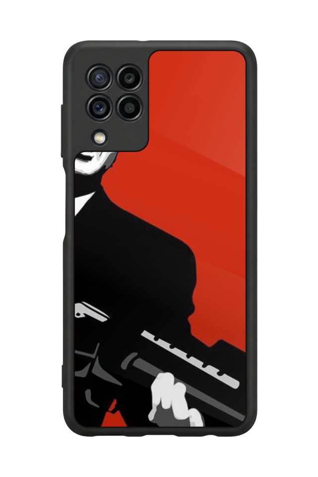 Samsung Galaxy M22 Uyumlu Scarface Tasarımlı Glossy Premium Kılıf