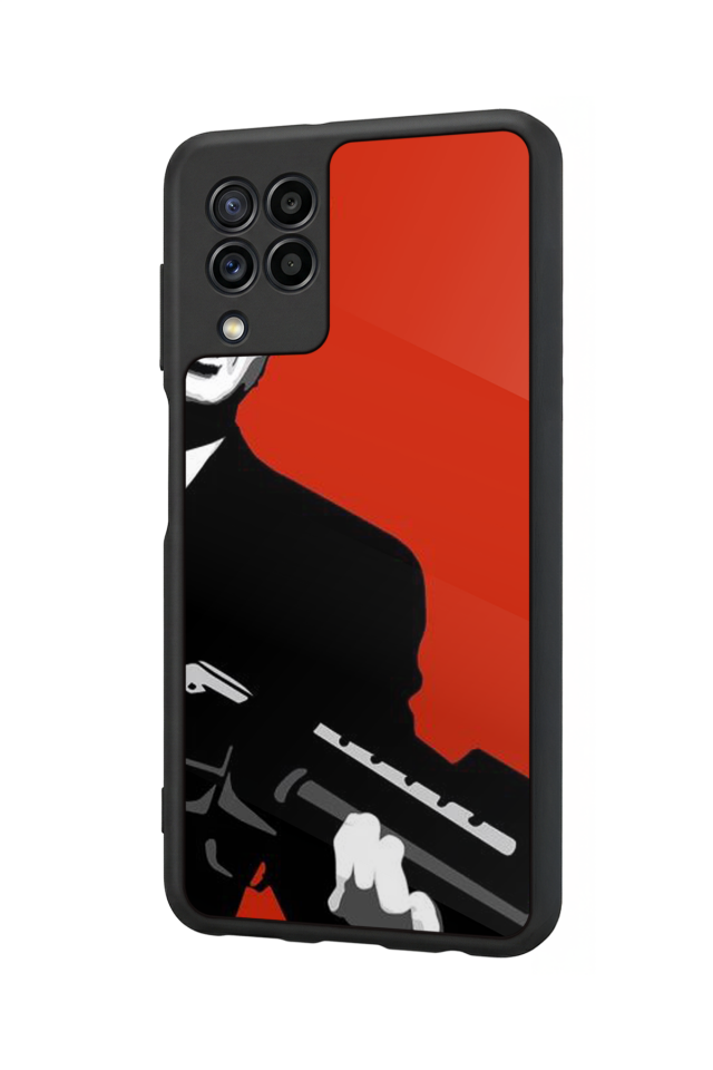 Samsung Galaxy M22 Uyumlu Scarface Tasarımlı Glossy Premium Kılıf