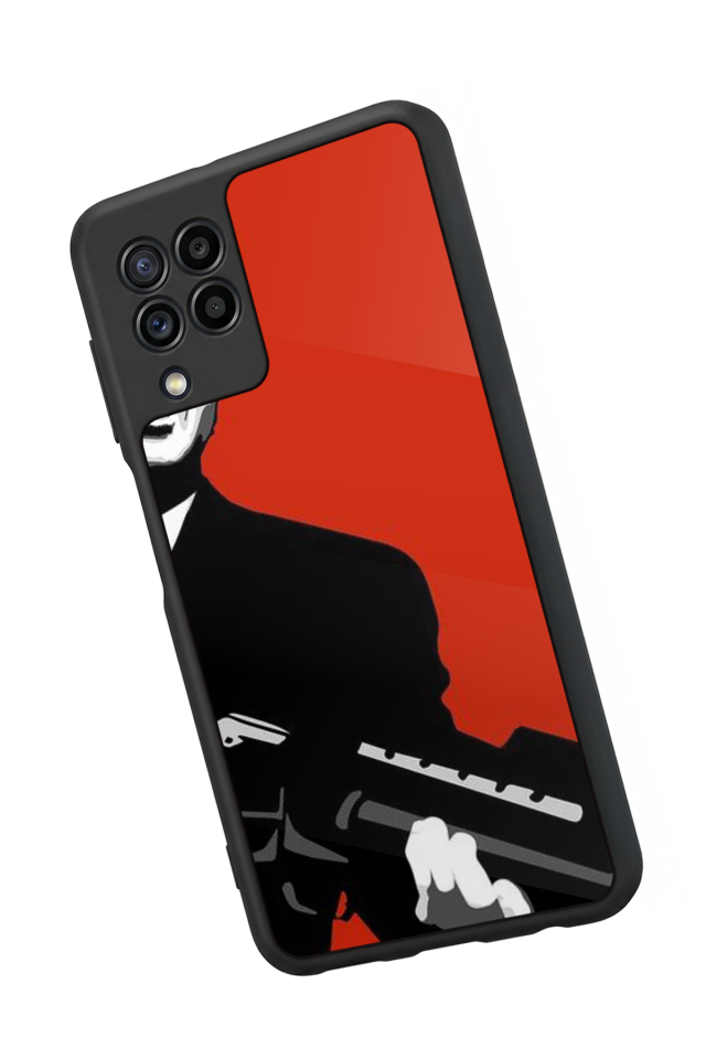 Samsung Galaxy M22 Uyumlu Scarface Tasarımlı Glossy Premium Kılıf