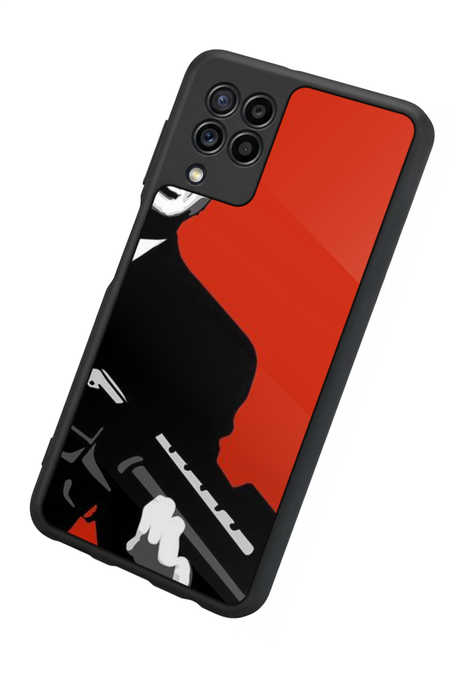 Samsung Galaxy M22 Uyumlu Scarface Tasarımlı Glossy Premium Kılıf