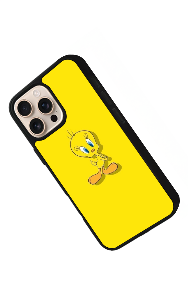 iPhone 15 Pro Uyumlu Tweety Tasarımlı Glossy Premium Kılıf
