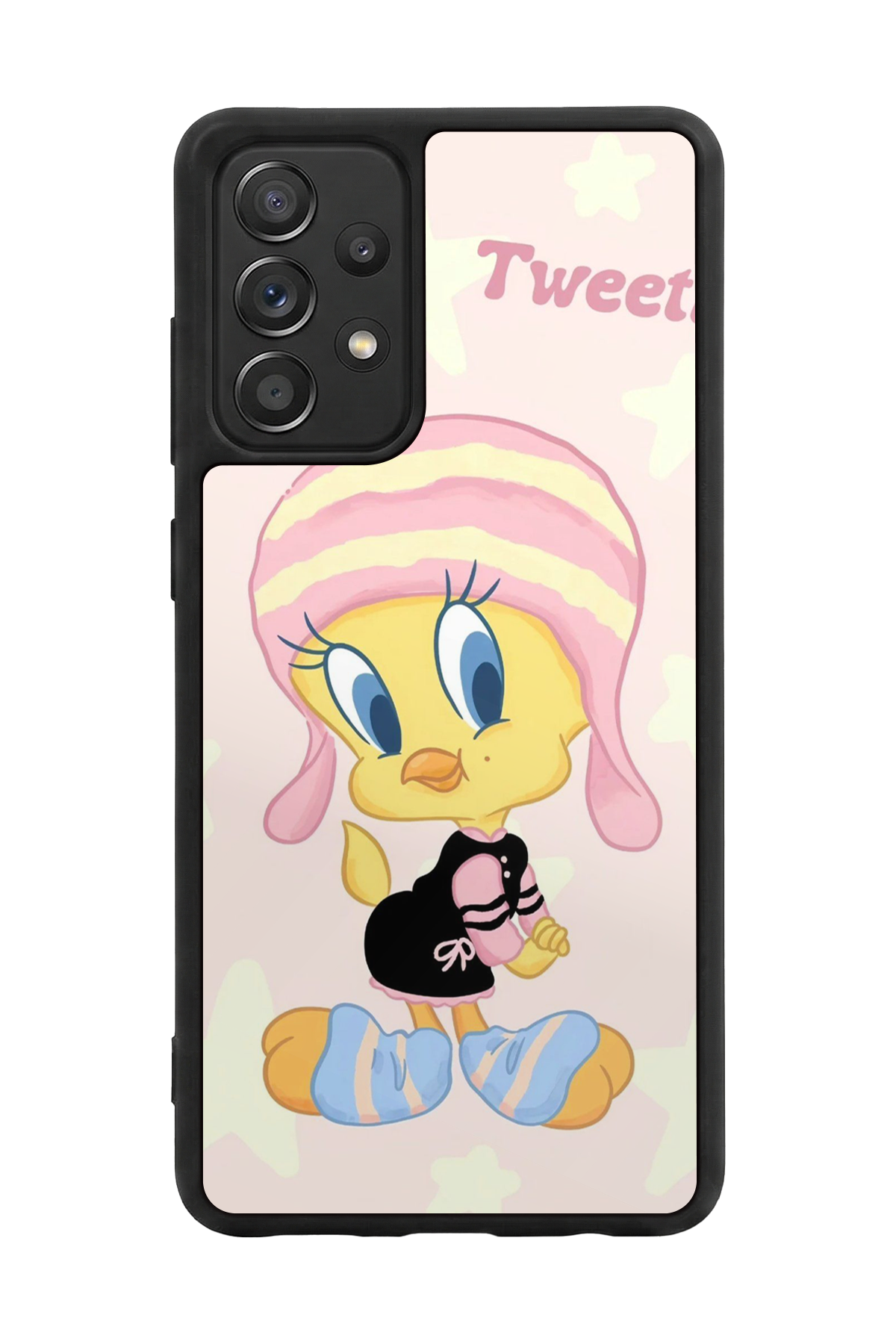 Samsung Galaxy A72 Uyumlu Tweety Tasarımlı Glossy Premium Kılıf