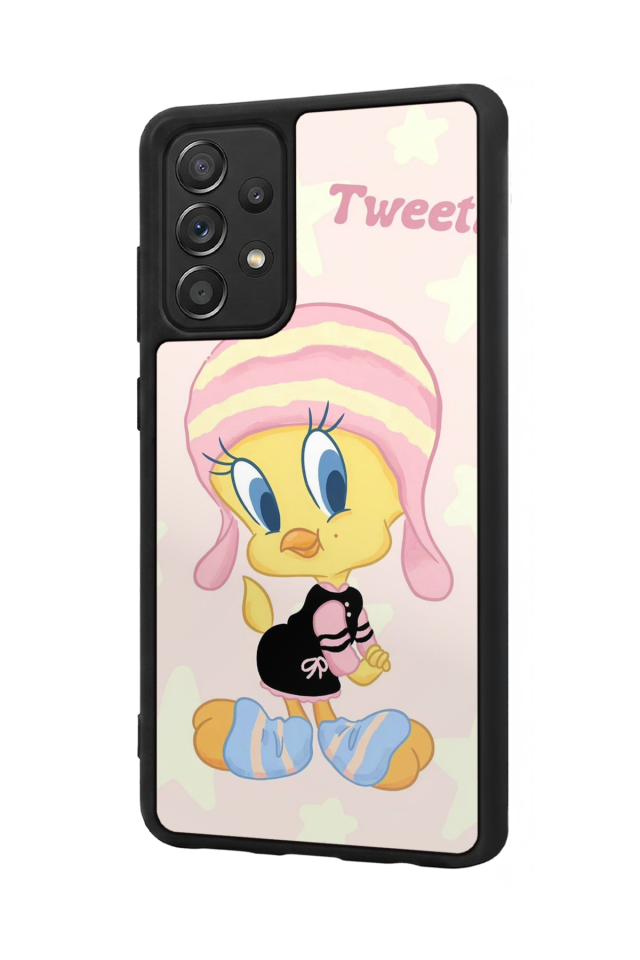 Samsung Galaxy A72 Uyumlu Tweety Tasarımlı Glossy Premium Kılıf