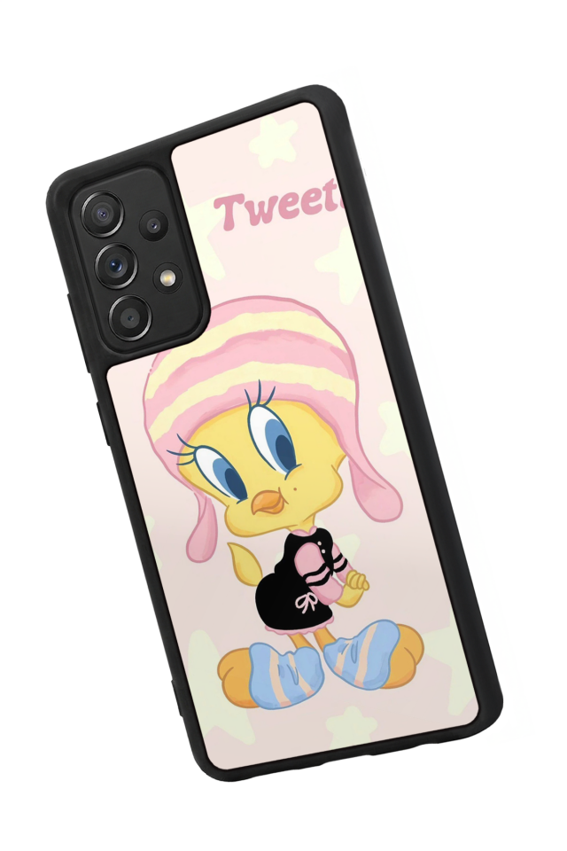 Samsung Galaxy A72 Uyumlu Tweety Tasarımlı Glossy Premium Kılıf