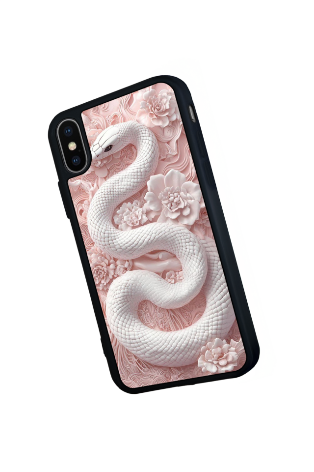 iPhone X/ XS Uyumlu Yılan Tasarımlı Glossy Premium Kılıf