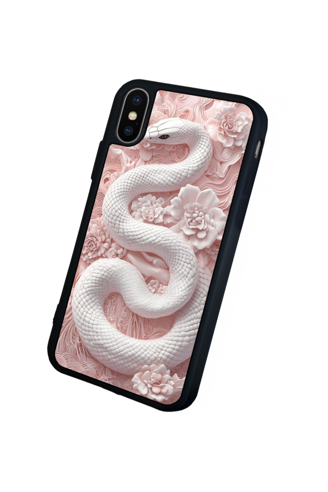 iPhone X/ XS Uyumlu Yılan Tasarımlı Glossy Premium Kılıf