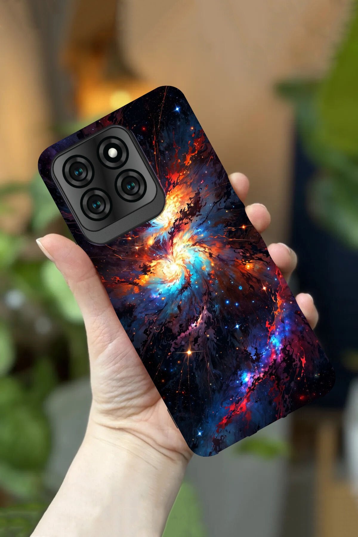 Reeder S71 Uyumlu Kamera Korumalı Uzay Desenli HD Baskılı Silikon Kılıf