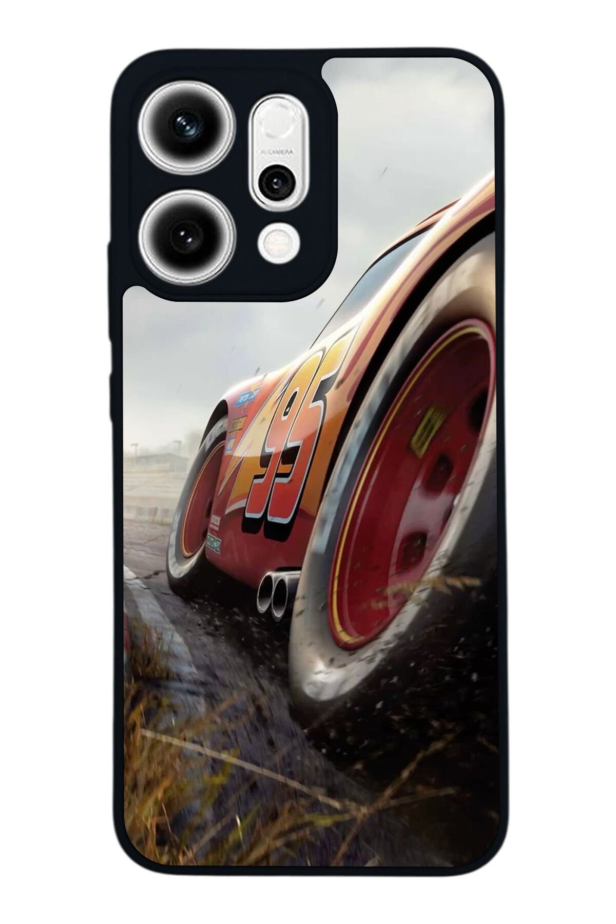 Oppo Reno 14 Uyumlu Şimsek McQueen Tasarımlı Glossy Premium Kılıf