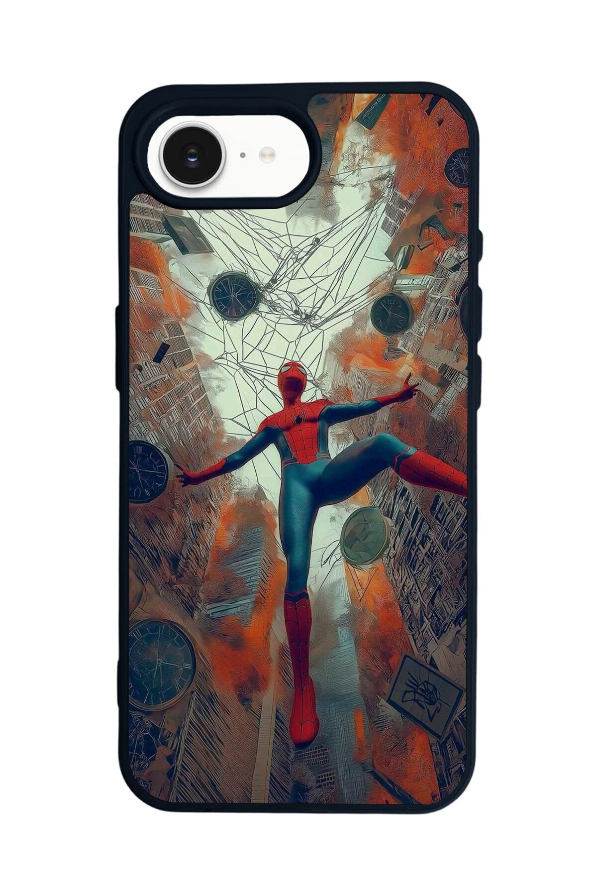 iPhone 16E Uyumlu Spider Man ( Örümcek Adam ) Tasarımlı Glossy Premium Kılıf