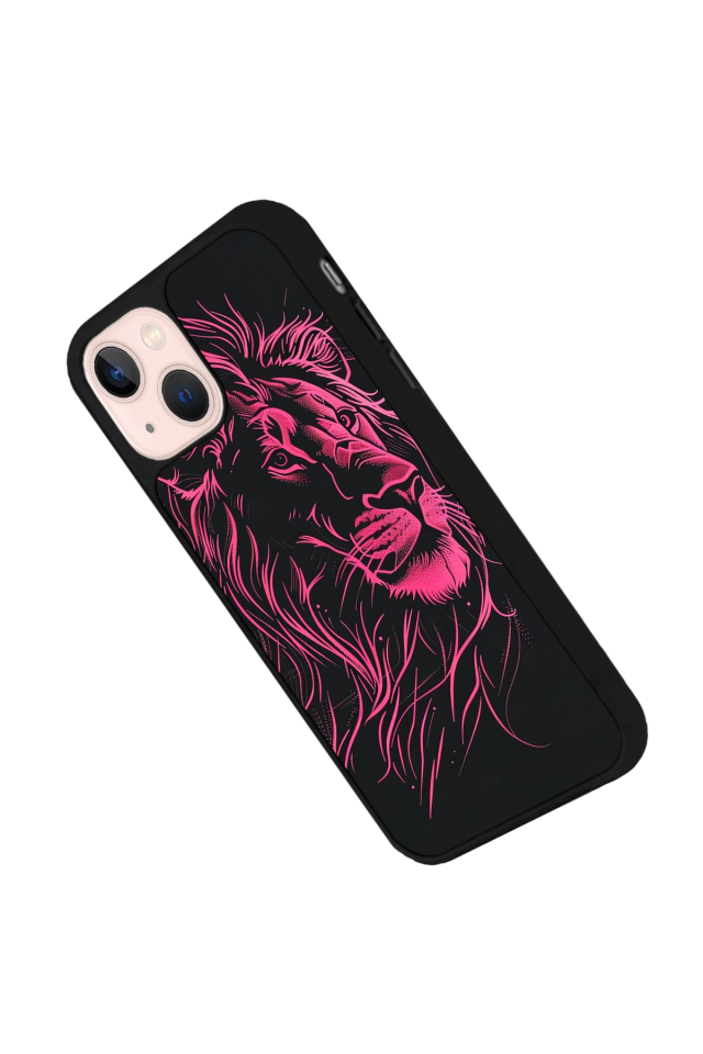 iPhone 13/14 Uyumlu Aslan Tasarımlı Glossy Premium Kılıf