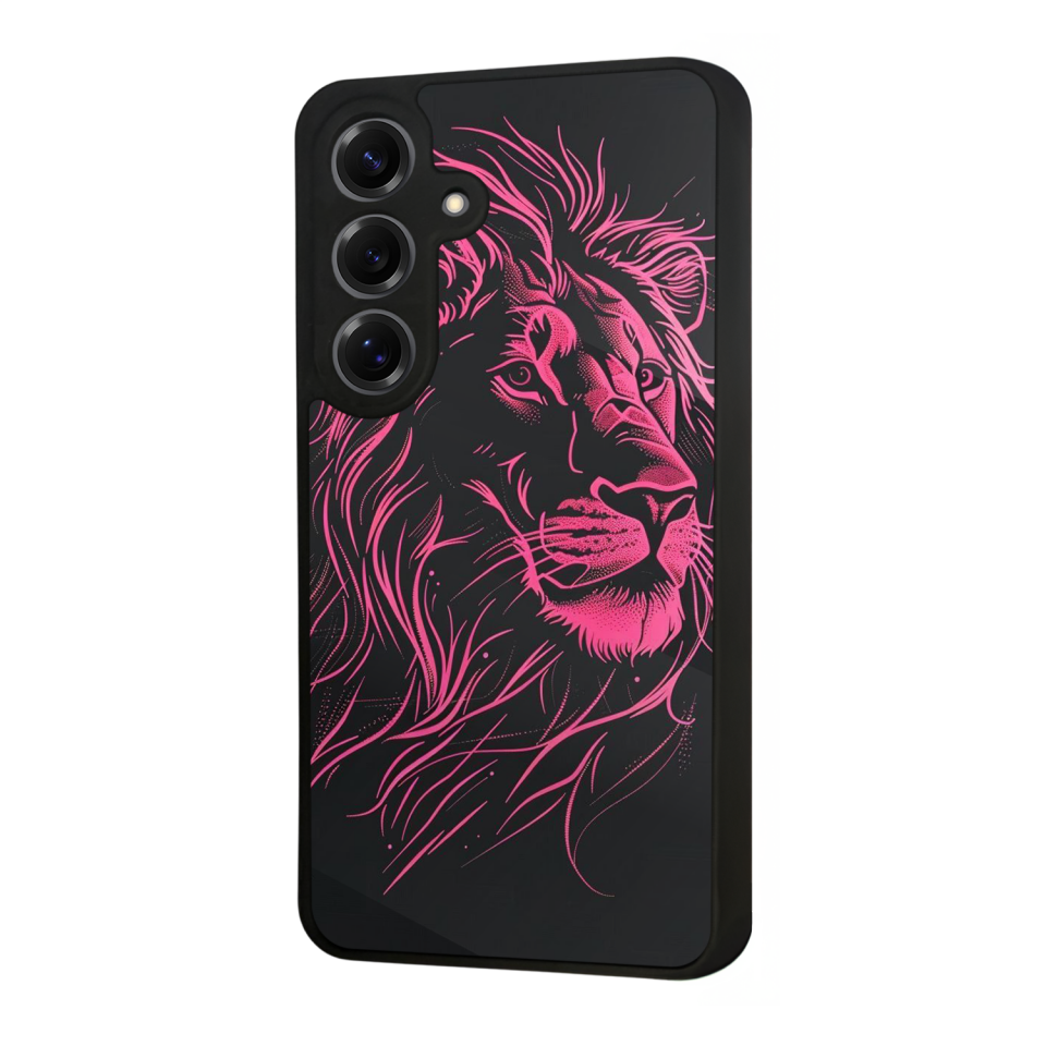 Samsung Galaxy S25 Uyumlu Aslan Tasarımlı Glossy Premium Kılıf