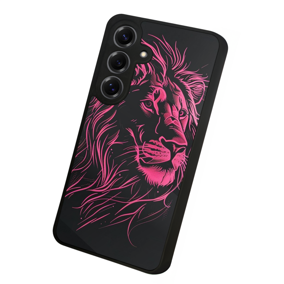 Samsung Galaxy S25 Uyumlu Aslan Tasarımlı Glossy Premium Kılıf