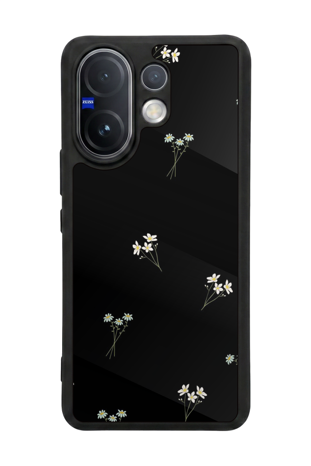 Vivo V60 Uyumlu Cicek Tasarımlı Glossy Premium Kılıf