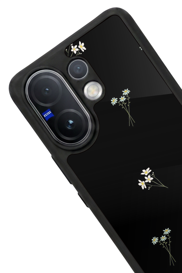 Vivo V60 Uyumlu Cicek Tasarımlı Glossy Premium Kılıf