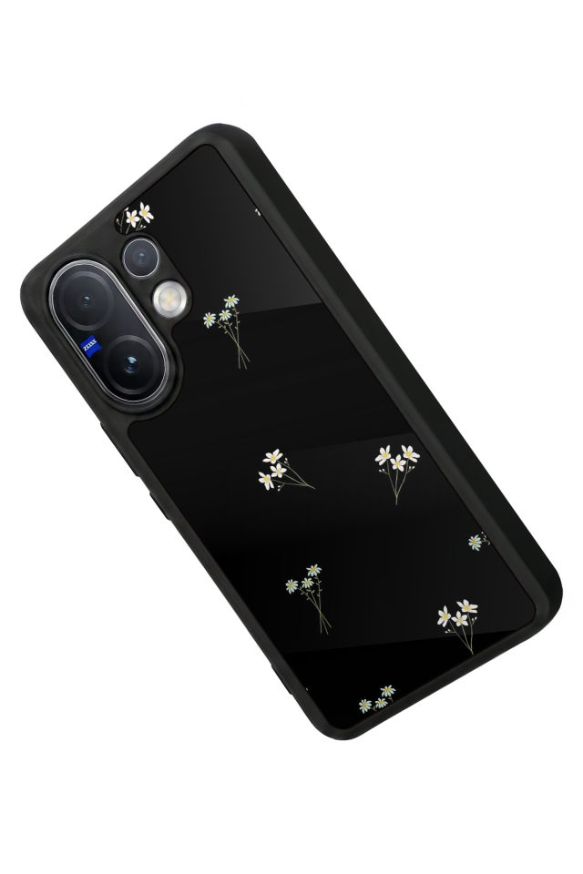 Vivo V60 Uyumlu Cicek Tasarımlı Glossy Premium Kılıf