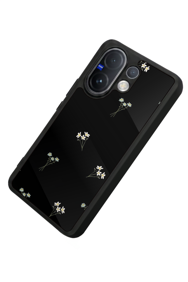 Vivo V60 Uyumlu Cicek Tasarımlı Glossy Premium Kılıf