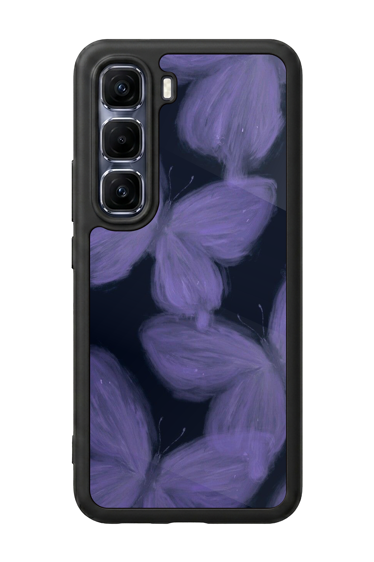 Infinix Hot 60 Pro Plus Uyumlu Kelebek Tasarımlı Glossy Premium Kılıf