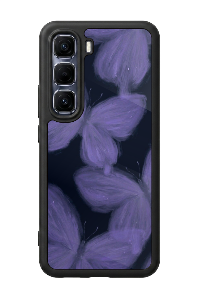 Infinix Hot 60 Pro Plus Uyumlu Kelebek Tasarımlı Glossy Premium Kılıf