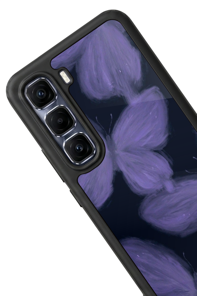 Infinix Hot 60 Pro Plus Uyumlu Kelebek Tasarımlı Glossy Premium Kılıf