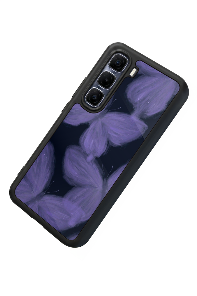 Infinix Hot 60 Pro Plus Uyumlu Kelebek Tasarımlı Glossy Premium Kılıf