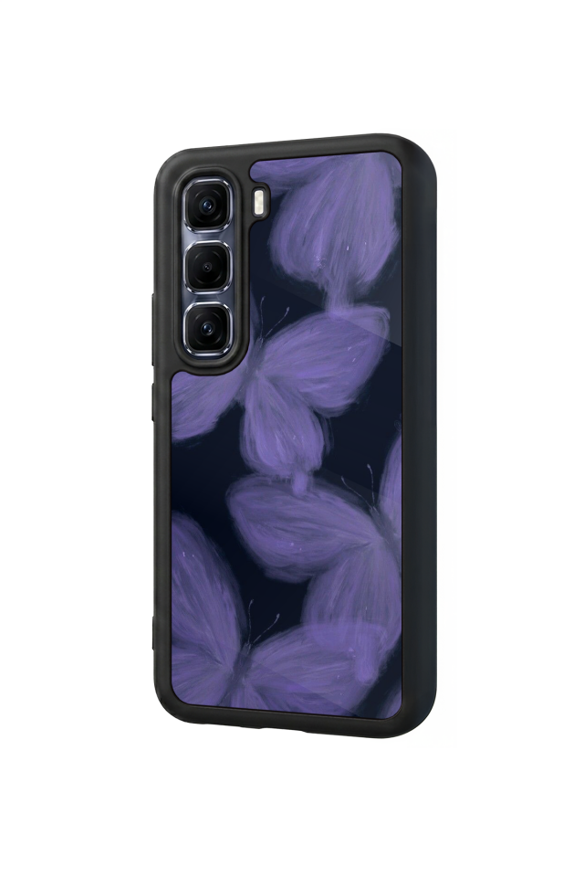 Infinix Hot 60 Pro Plus Uyumlu Kelebek Tasarımlı Glossy Premium Kılıf