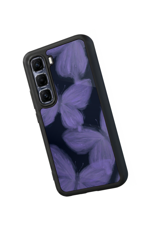 Infinix Hot 60 Pro Plus Uyumlu Kelebek Tasarımlı Glossy Premium Kılıf