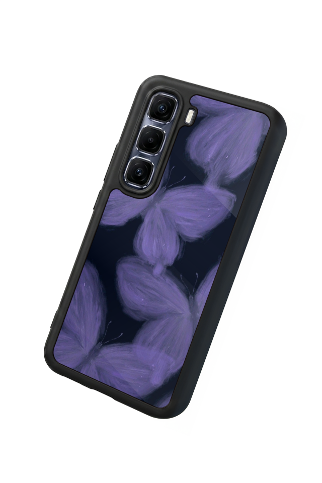Infinix Hot 60 Pro Plus Uyumlu Kelebek Tasarımlı Glossy Premium Kılıf