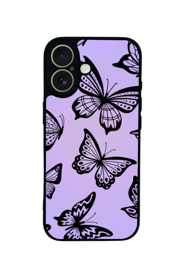 iPhone 17 Uyumlu Kelebek Tasarımlı Glossy Premium Kılıf