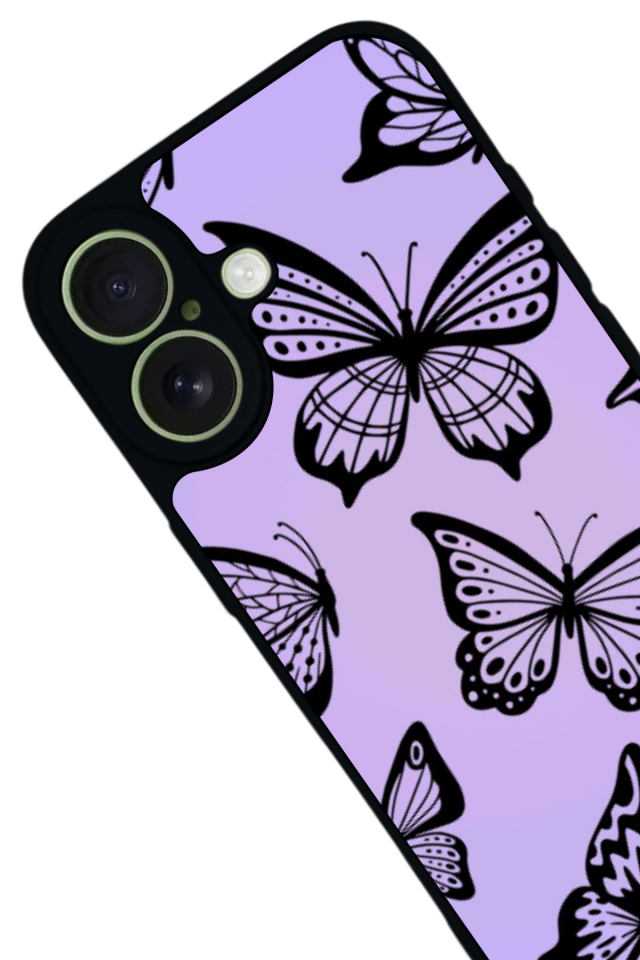iPhone 17 Uyumlu Kelebek Tasarımlı Glossy Premium Kılıf