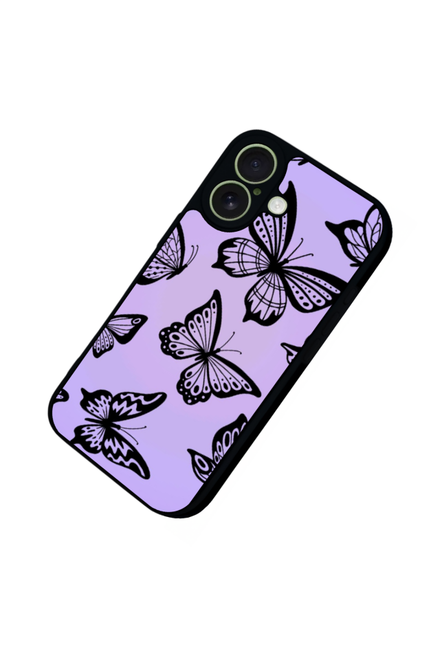 iPhone 17 Uyumlu Kelebek Tasarımlı Glossy Premium Kılıf