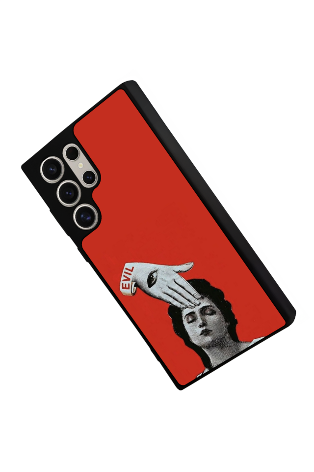 Samsung Galaxy S24 Ultra Uyumlu Kirmizi Tasarımlı Glossy Premium Kılıf