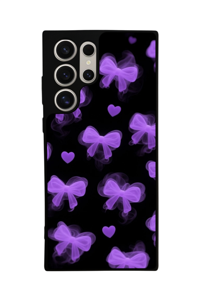 Samsung Galaxy S22 Ultra Uyumlu Kurdele Tasarımlı Glossy Premium Kılıf