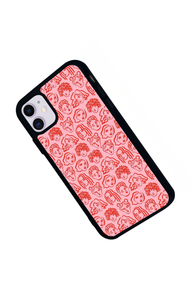 iPhone 11 Uyumlu Line Art Tasarımlı Glossy Premium Kılıf