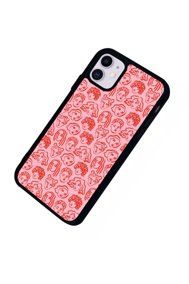 iPhone 11 Uyumlu Line Art Tasarımlı Glossy Premium Kılıf