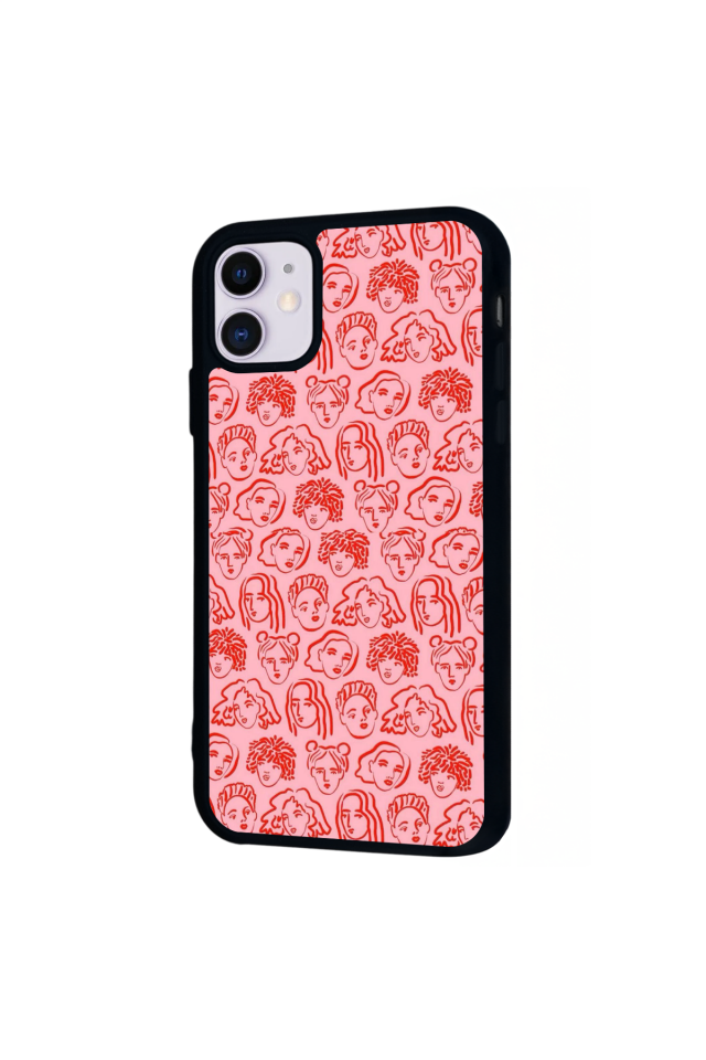 iPhone 11 Uyumlu Line Art Tasarımlı Glossy Premium Kılıf