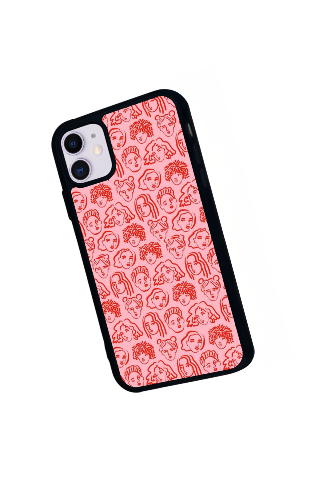 iPhone 11 Uyumlu Line Art Tasarımlı Glossy Premium Kılıf