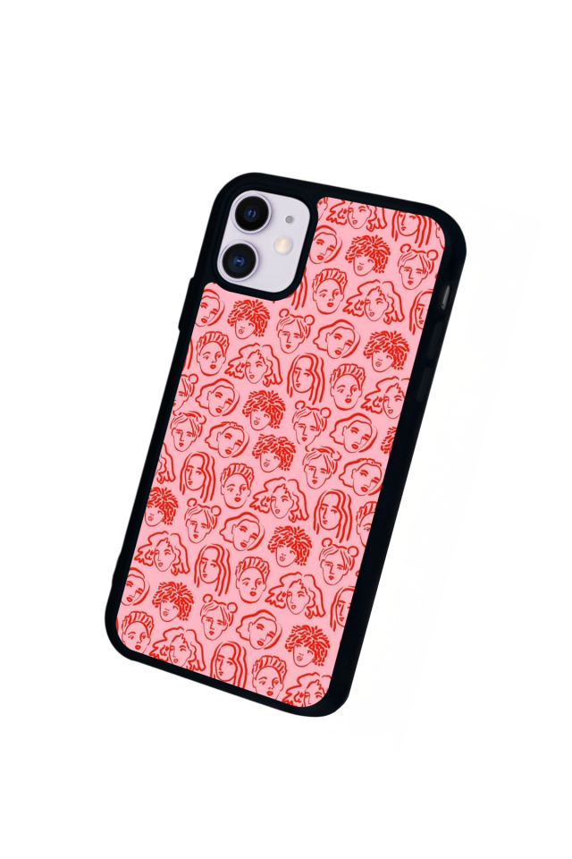 iPhone 11 Uyumlu Line Art Tasarımlı Glossy Premium Kılıf