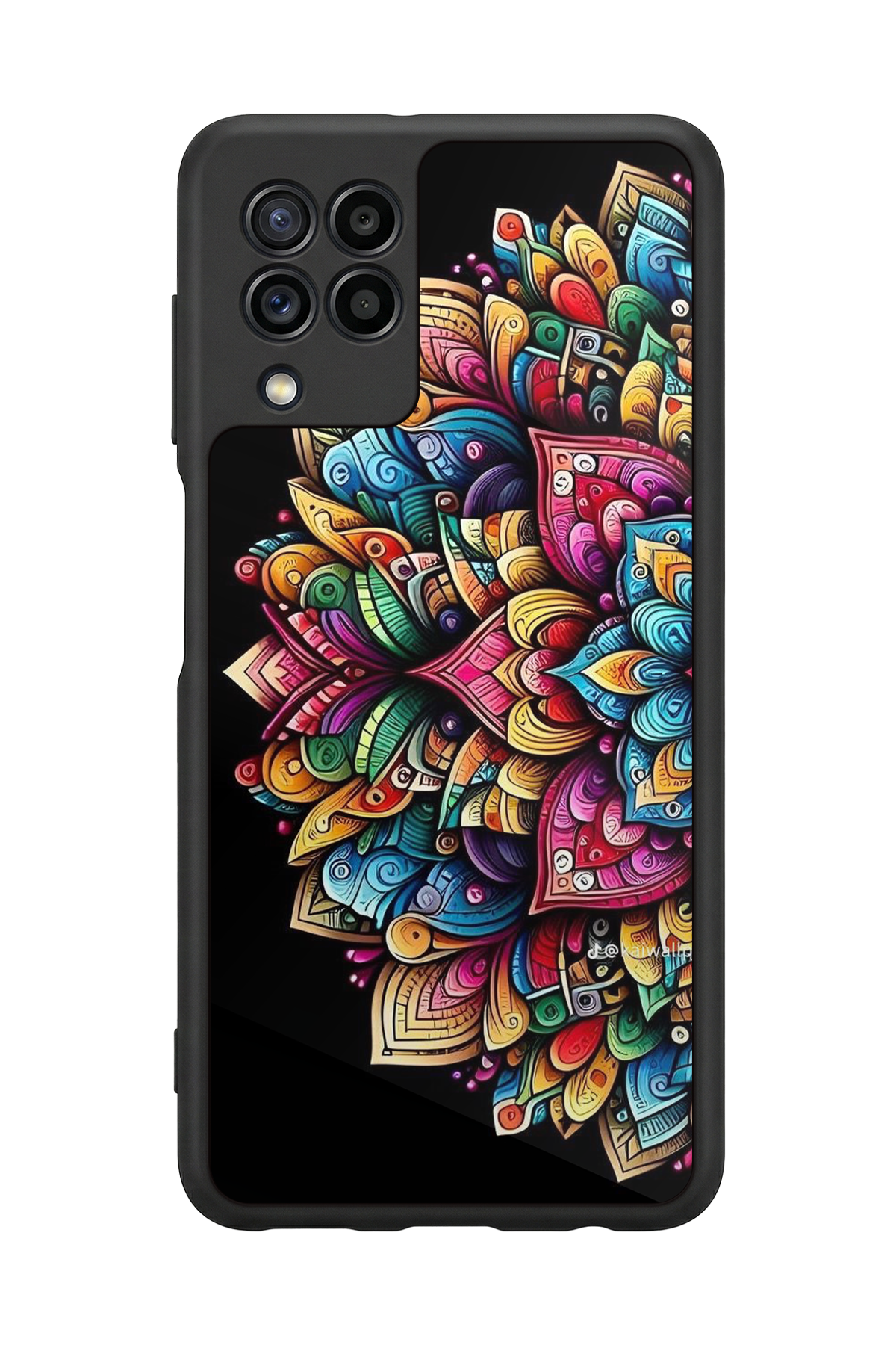 Samsung Galaxy M22 Uyumlu Mandala Tasarımlı Glossy Premium Kılıf