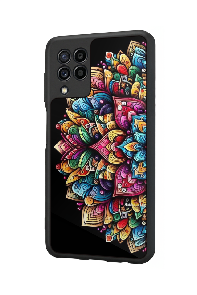 Samsung Galaxy M22 Uyumlu Mandala Tasarımlı Glossy Premium Kılıf