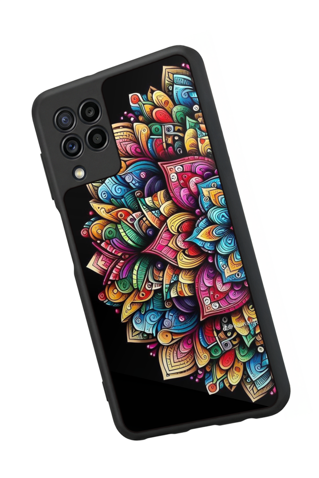 Samsung Galaxy M22 Uyumlu Mandala Tasarımlı Glossy Premium Kılıf