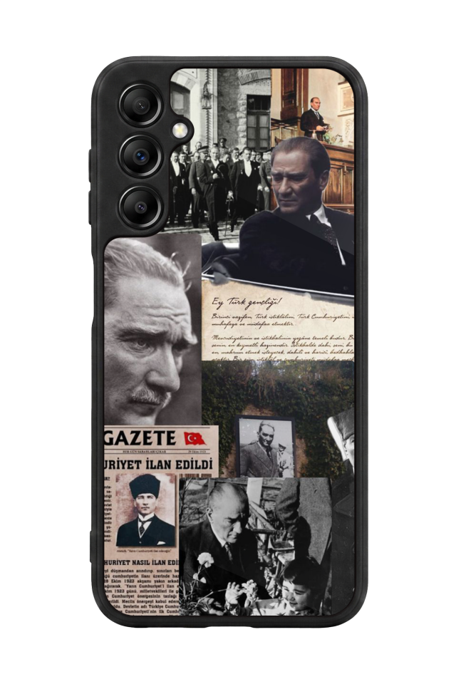 Samsung Galaxy A14 Uyumlu Mustafa Kemal Ataturk Tasarımlı Glossy Premium Kılıf