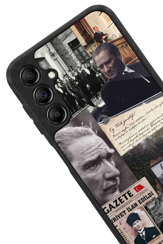 Samsung Galaxy A14 Uyumlu Mustafa Kemal Ataturk Tasarımlı Glossy Premium Kılıf