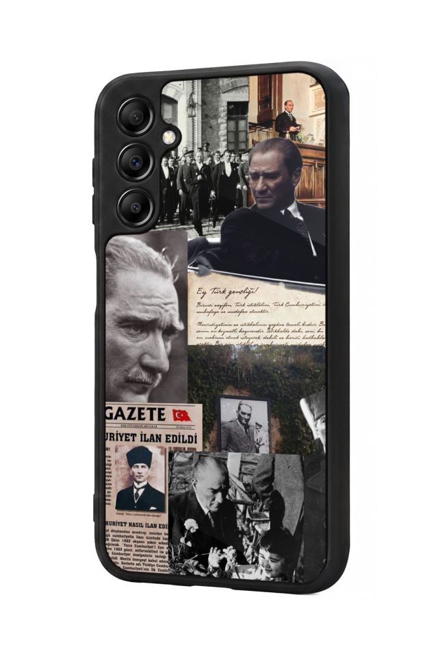 Samsung Galaxy A14 Uyumlu Mustafa Kemal Ataturk Tasarımlı Glossy Premium Kılıf