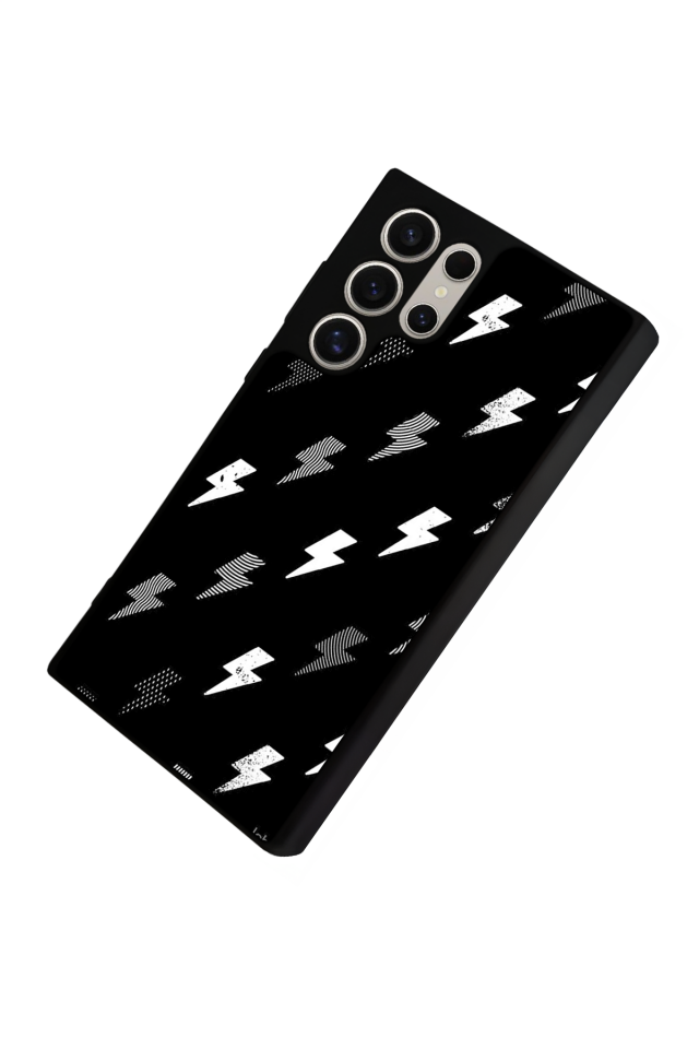 Samsung Galaxy S23 Ultra Uyumlu Simsek Tasarımlı Glossy Premium Kılıf