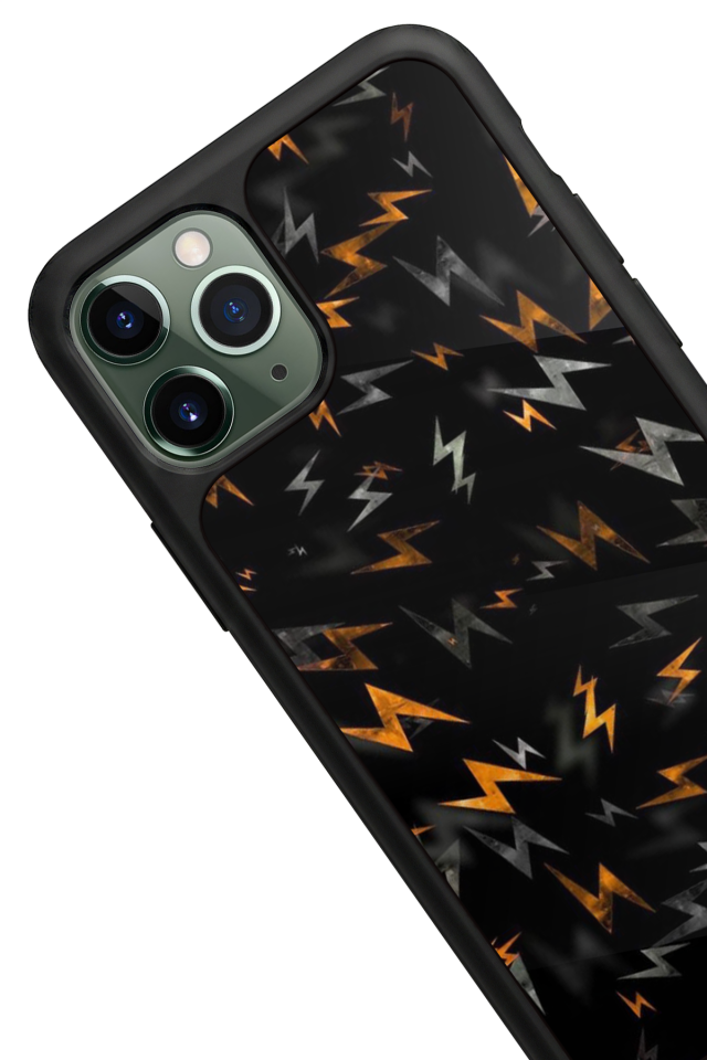 iPhone 11 Pro Uyumlu Simsek Tasarımlı Glossy Premium Kılıf