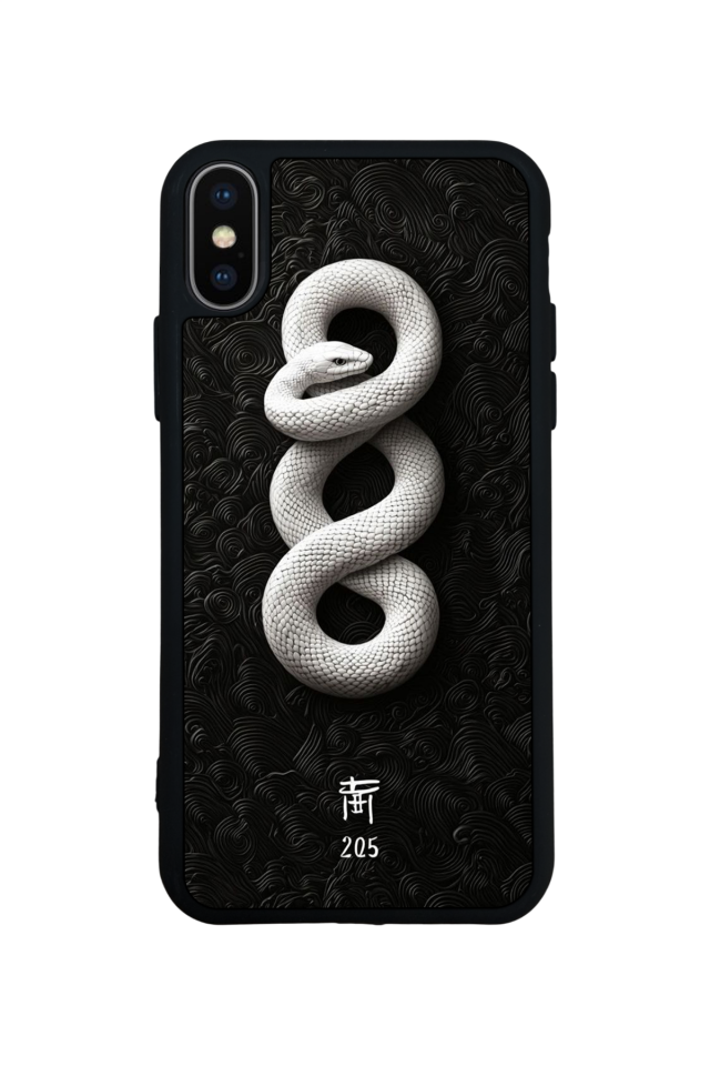 iPhone X/ XS Uyumlu Yılan Tasarımlı Glossy Premium Kılıf