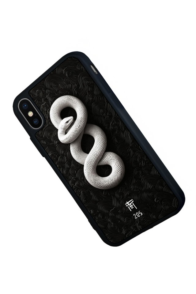 iPhone X/ XS Uyumlu Yılan Tasarımlı Glossy Premium Kılıf