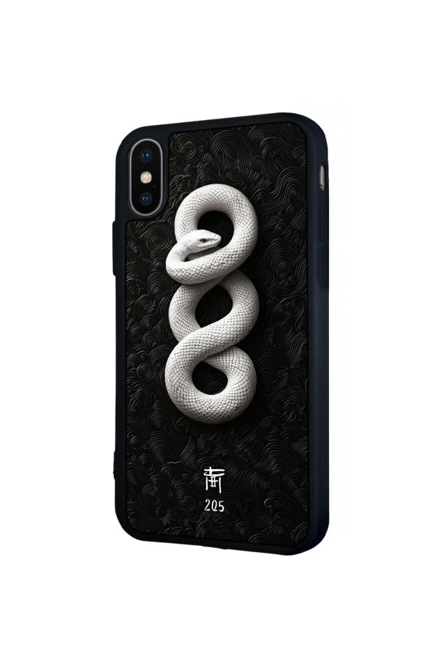 iPhone X/ XS Uyumlu Yılan Tasarımlı Glossy Premium Kılıf