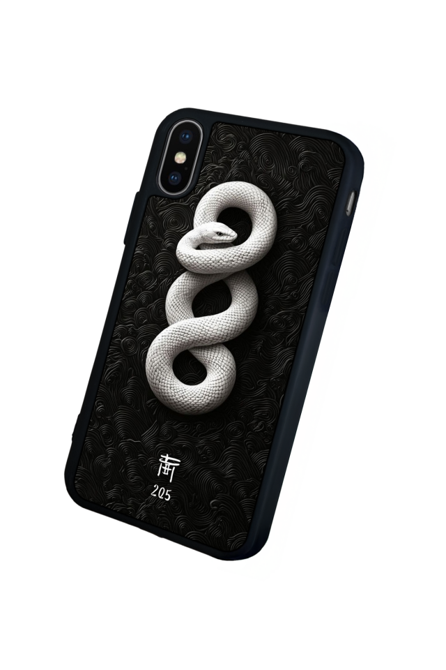 iPhone X/ XS Uyumlu Yılan Tasarımlı Glossy Premium Kılıf