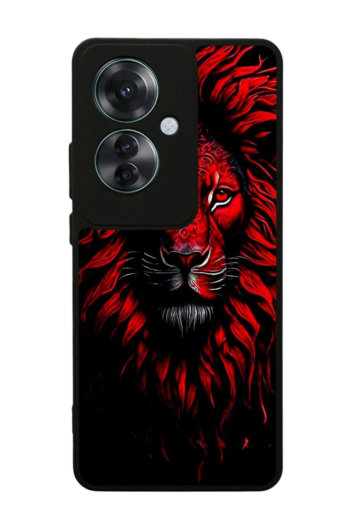 Oppo Reno 11F Uyumlu Aslan Tasarımlı Glossy Premium Kılıf